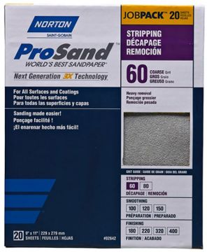 Picture of Paper, Abrasive, High Performance, Alum Oxide 60 Grit, 9"x11", Open Coat