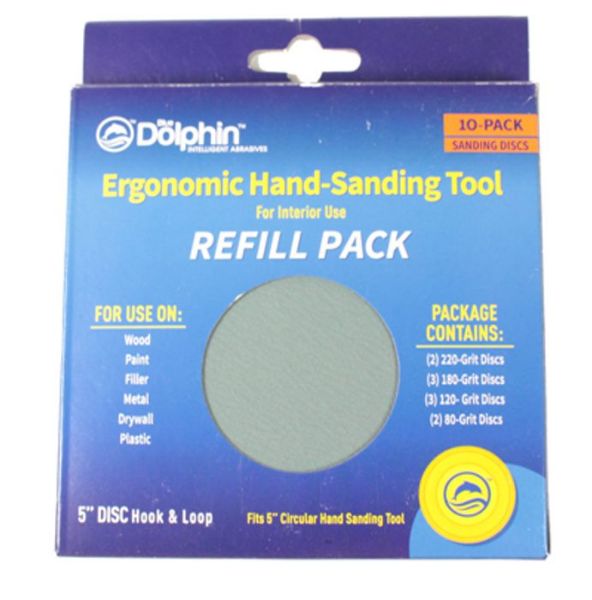 Picture of Sandpaper, f/Ergonomic Hand Sander, Assortment 220,180,120,80 Grit,H&L,10 pc