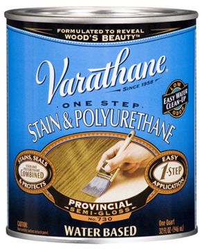 Picture of Stain & Finish, One-Step, Water Base, Gloss, Provincial Quart