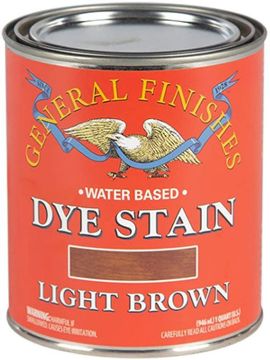 Picture of Stain, Wood Dye, Water Base, Light Brown Quart