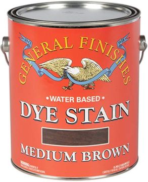 Picture of Stain, Wood Dye, Water Base, Medium Brown Gallon