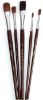 Picture of Brush, Artist, Asst, Red Sable/Wh&Blk Bristle,5pc Rnd2&4,FltWh1/4,1/2,FltBlk1/2