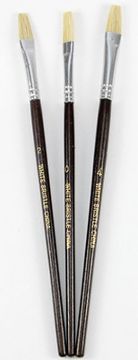 Picture of Brush, Artist, White Bristle, 3pc Flat #0, #2, #4