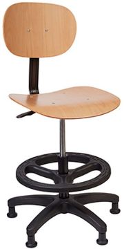 Picture of Stool, Wood, w/Maple Back Adj. 20"-28"H