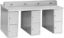 Picture of Bench, Electrical, 4-Station, Gray 12 Locker, 72"Wx48"D