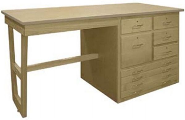 Picture of Desk, Demonstration Asst Drawers, 73"Wx30"Dx37"H
