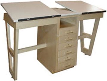 Picture of Table, Drawing, Dual Adjustable Top, 6 Drawer 60"Wx24"Dx36"H