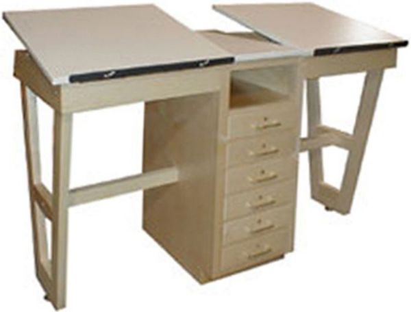 Picture of Table, Drawing, Dual Adjustable Top, 6 Drawer 60"Wx24"Dx36"H
