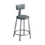 Picture of Stool, Steel, w/Backrest and Adjustable Leg 25"-33"H, Azure Gray