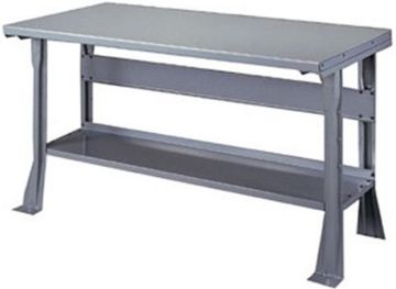 Picture of Bench, Open Base, Steel Top, Astro Gray 6'Wx24"D