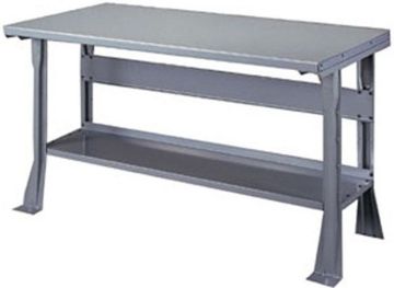 Picture of Bench, Open Base, Steel Top, Astro Gray 5'Wx30"D