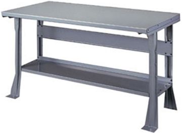 Picture of Bench, Open Base, Maple Top, Astro Gray 5'Wx24"Dx1-3/4"H