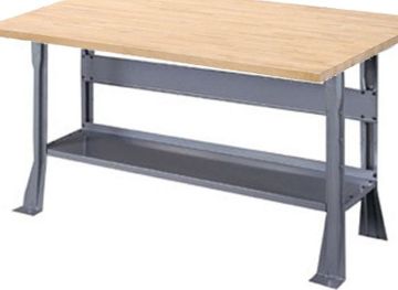Picture of Bench, Open Base, Maple Top, Astro Gray 8'Wx30"Dx1-3/4"H
