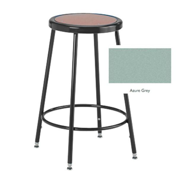 Picture of Stool, Upholstered, Adjustable Leg 18"-26"H,DarkGry Vnyl/Azur Gry