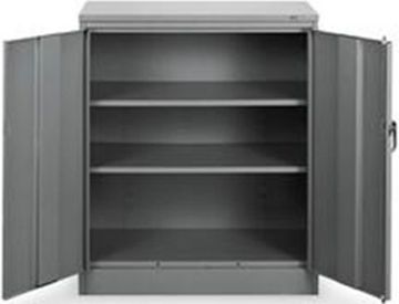 Picture of Cabinet, Storage, Counter High 36"Wx18"Dx42"H, Med Gray