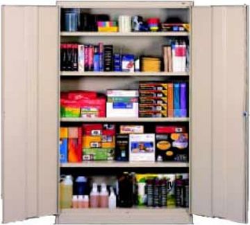Picture of Cabinet, Storage, Jumbo 48"Wx24"Dx78"H, Med Gray