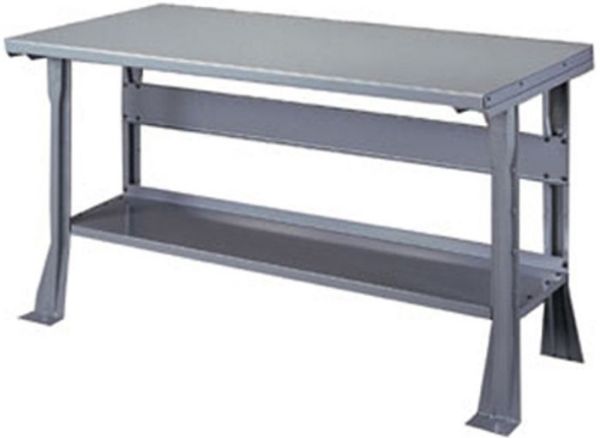 Picture of Bench, Open Base, Maple Top, Astro Gray 8'Wx24"Dx2-1/4"H