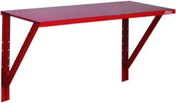 Picture of Bench, Wall Mount, 12 Gauge Steel Top 60"Wx29"Dx34"H, Sebring Gray