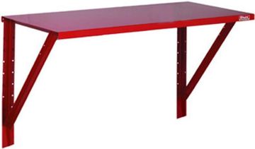 Picture of Bench, Wall Mount, 12 Gauge Steel Top 72"Wx29"Dx34"H, Sebring Gray