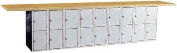 Picture of Bench, Wall Style, Maple Top Locker Base, 1-3/4"H Top