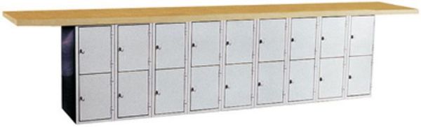 Picture of Bench, Wall Style, Maple Top Locker Base, 1-3/4"H Top