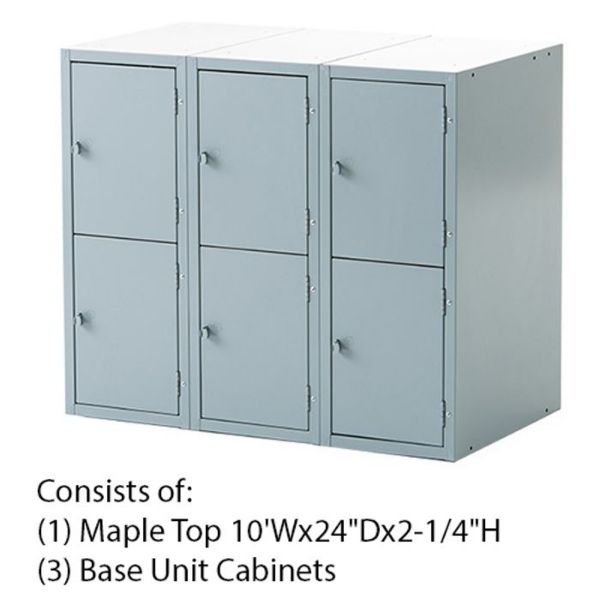 Picture of Bench, Wall Style, Maple Top Locker Base, 2-/14"H Top