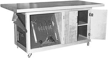 Picture of Bench, Mobile 60"Wx28"Dx28-1/4"H OAL