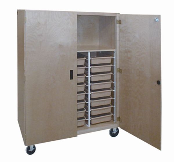 Picture of Cabinet, Storage, Mobile 24 Tote Trays, Set Up