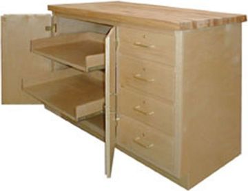 Picture of Cabinet, Storage, Workbench 48"Wx24"Dx36-1/2"H, Set Up
