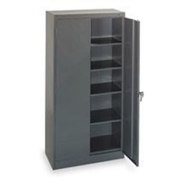 Picture of Cabinet, Storage, Standard 4 Shelves,24"D,Med Gray,Set Up