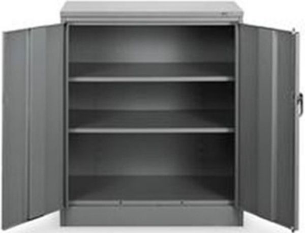 Picture of Cabinet, Storage, Counter High 36"Wx18"Dx42"H,Med Gray,Set Up
