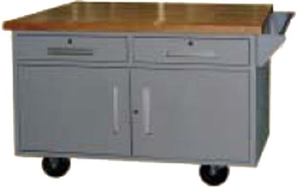 Picture of Bench, Mobile, Maple Top, Charcoal Gray 60" Top