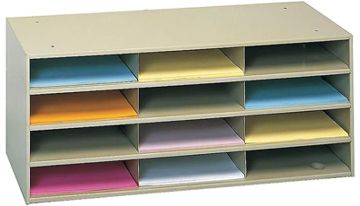 Picture of Rack, Literature, Horizontal 12 Pockets, Tan