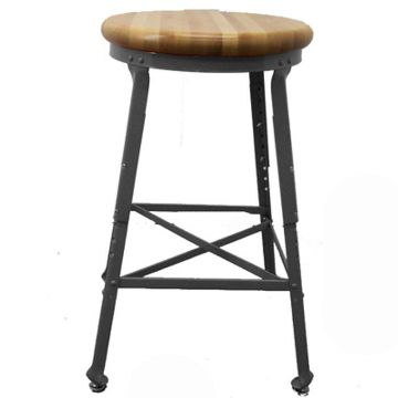 Picture of Stool, Wood Seat, Adjustable Angle Leg 27"-34"H