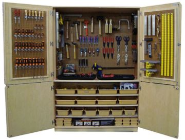 Picture of Tool Locker, Techonology Education, Modified w/Tools, 60"Wx22"Dx84"H
