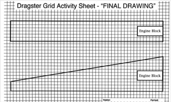 Picture of Activity Sheet Dragster Grid