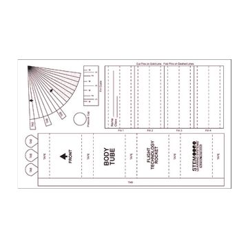 Picture of Card Pattern Compressed Air Rocket Plan