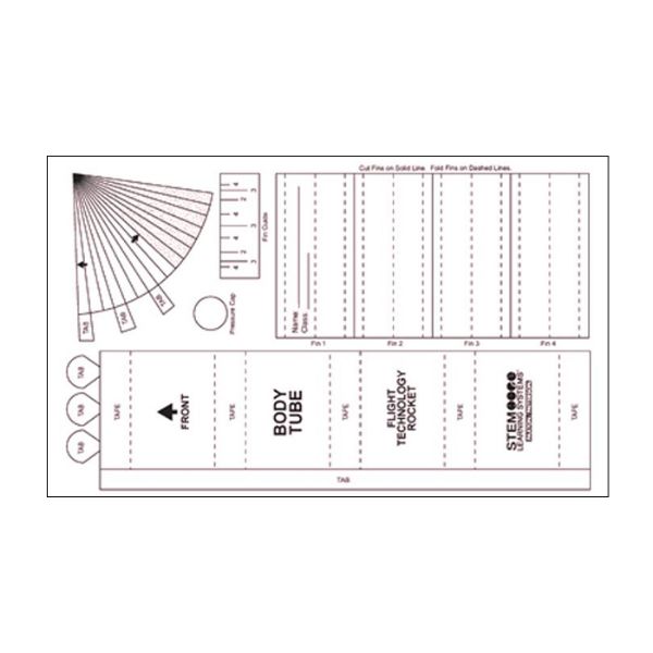 Picture of Card Pattern Compressed Air Rocket Plan