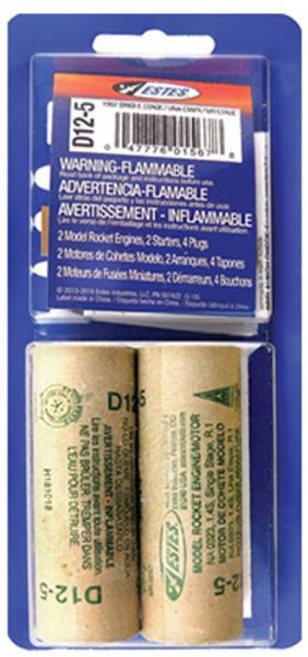 Picture of Rocket, Engine, Single Stage, pkg/2 D12-5