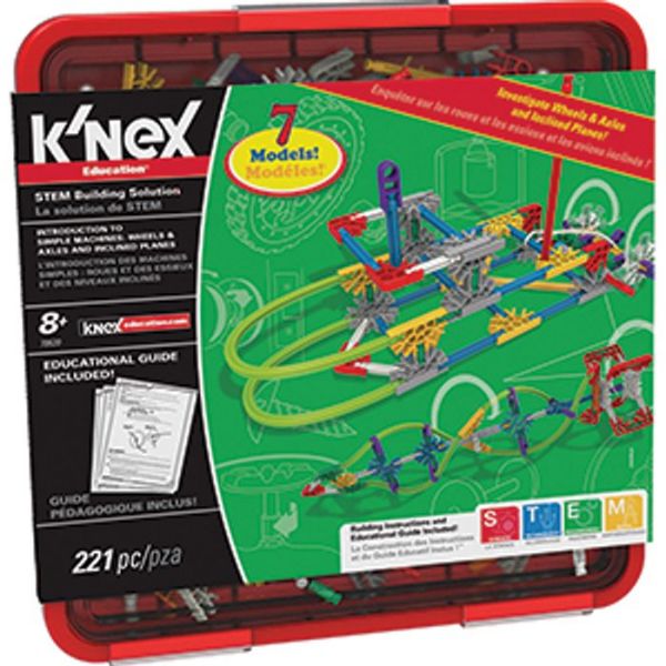 Picture of K'NEX, Intro to Simple Machines Wheels, Axles, Inclined Plan 221pc