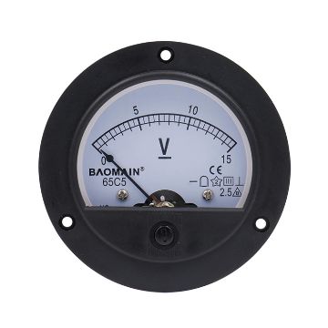 Picture of DC Panel Volt Meter, Analog 0-15 Volts TRG, PAL