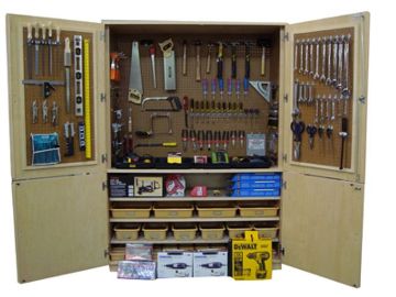 Picture of Tool Locker, Techonology Education w/Tools, 48"Wx22"Dx84"H